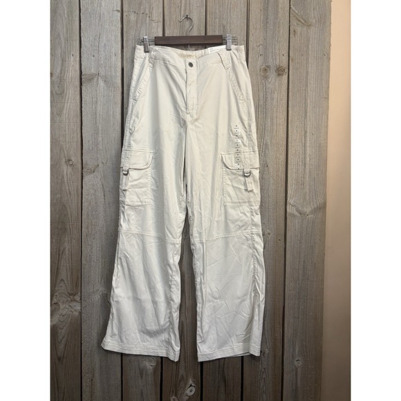 American Eagle Outfitters Pants - American‎ Eagle Womens 8x30 NWT Dreamy Drape Baggy Wide Leg Cream Cargo Pants